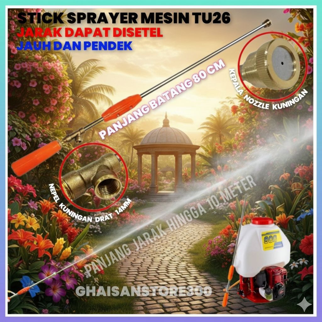 Stik Sprayer Panjang 80 Cm Untuk Knapsack Sprayer Mesin TU-26