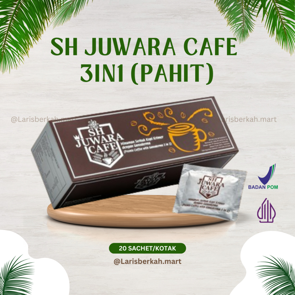 Kopi Juwara Shuang Hor 3in1 (Pahit) - 20 Sachet/Box