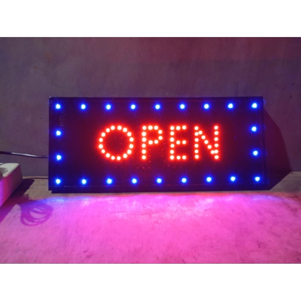 lampu LED OPEN
