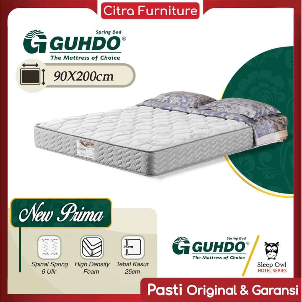 Citra Furniture Guhdo Springbed New Prima 90 x 200 x 25  - Hanya matras | Kasur Spring bed Matras