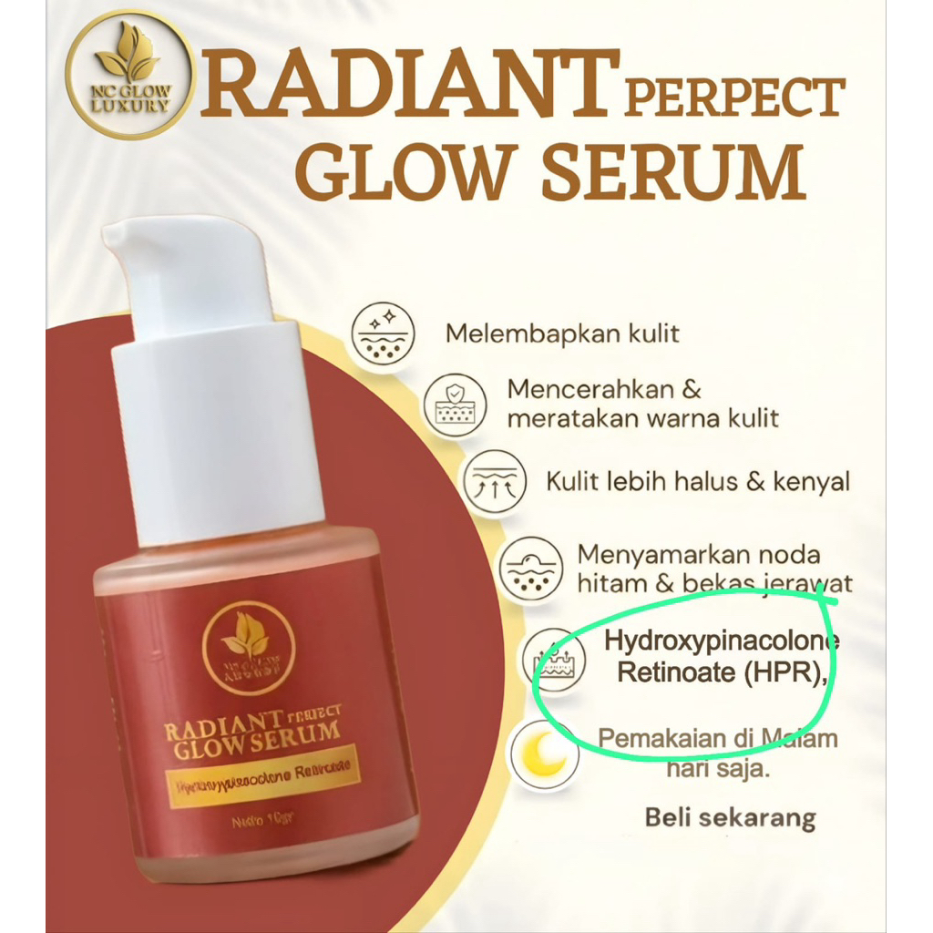 serum nc glow luxury ready stok siap kirim /Radiant Perfect Glow Serum NC Glow / Serum nc glow luxur