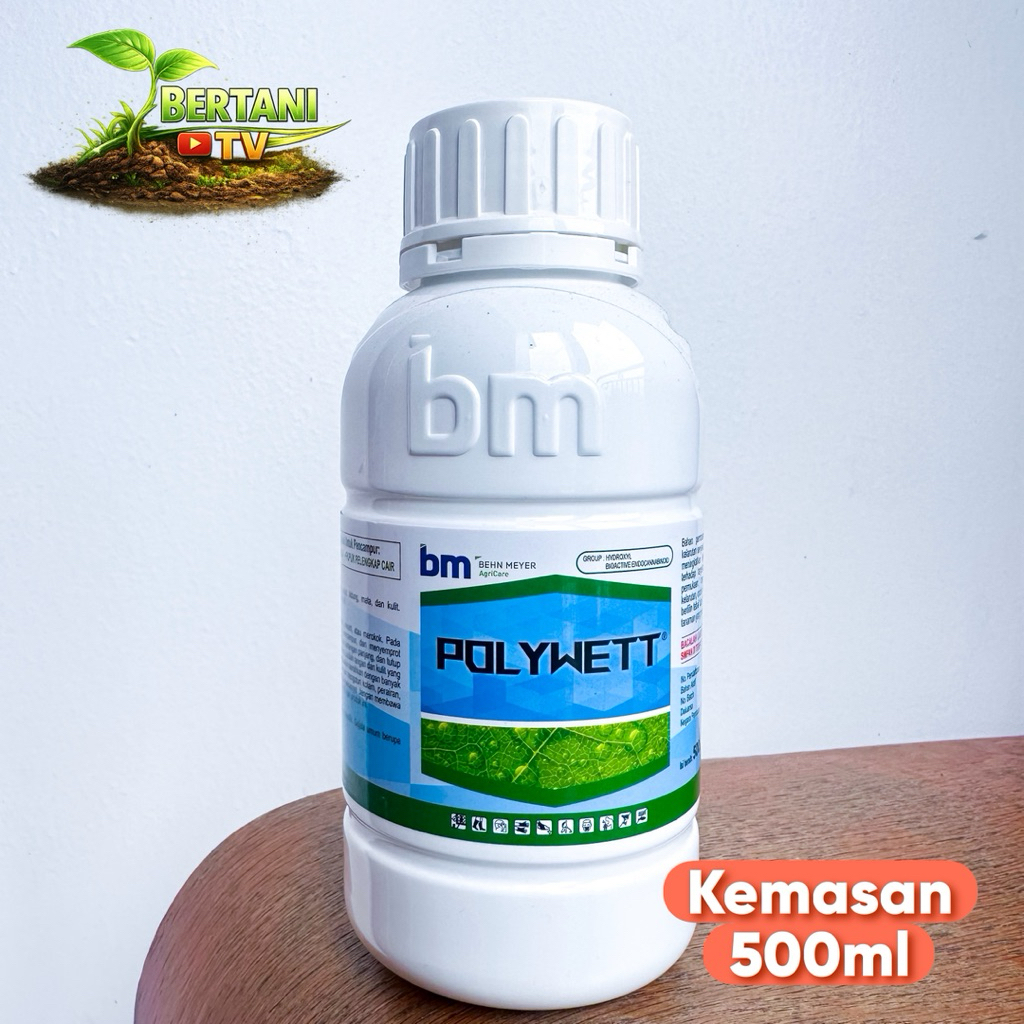 Polywett 500 ml , Polywett adalah bahan pembasah, perekat, pengemulsi untuk melarutkan pestisida seh