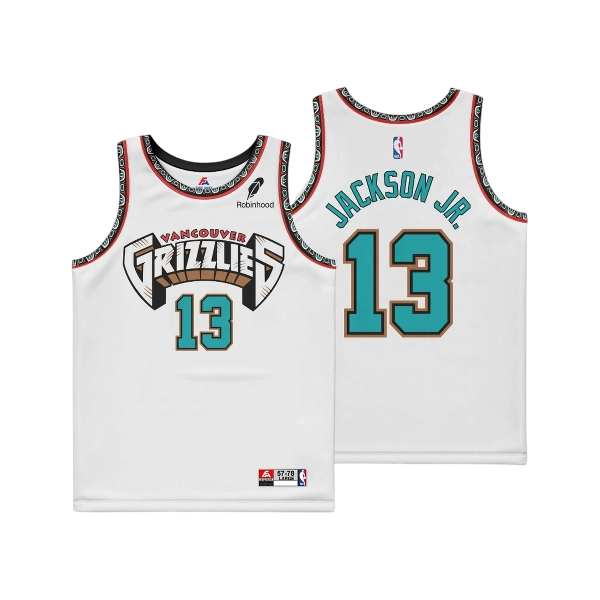 JERSEY BASKET JACKSON JR #13 GRIZZLIES PUTIH