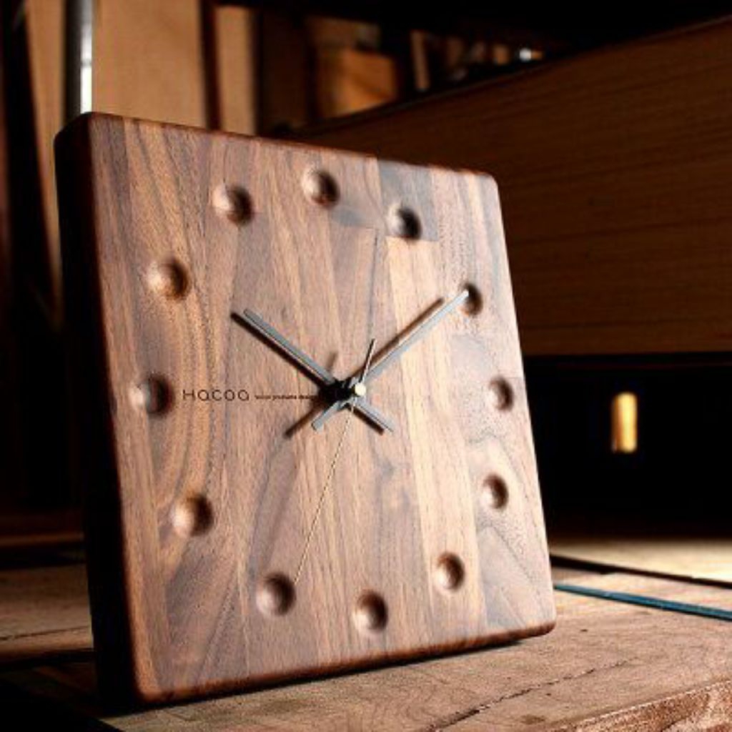 jam stand meja/jam meja kayu jati minimalis