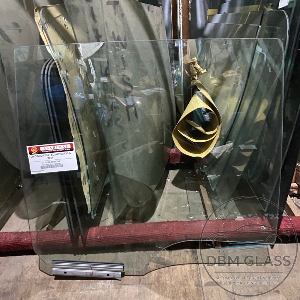 Kaca Pintu Belakang Agya/Ayla 2014-2021 Kanan/Kiri Asahimas | Kaca Pintu Belakang OEM