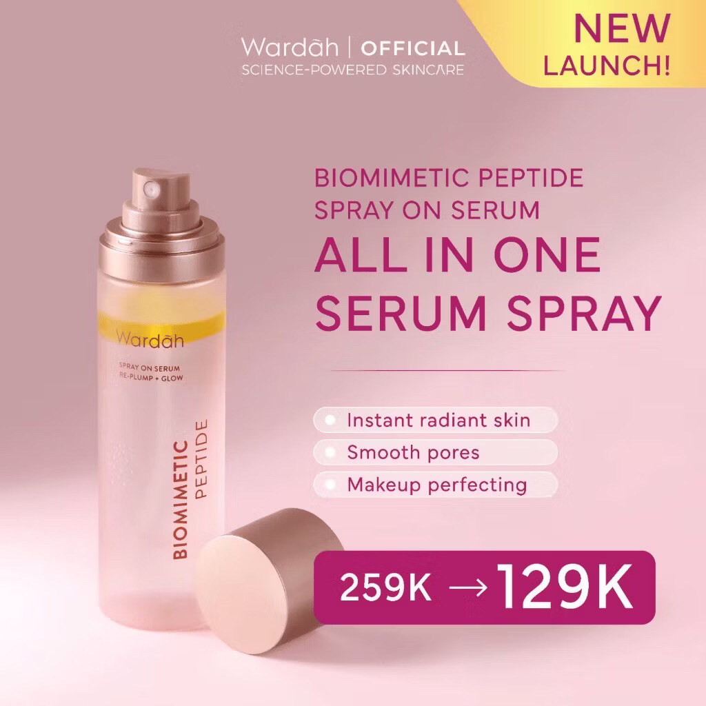 WARDAH Serum Spray - Instant Glowing First Spray Serum - Spray On Serum 105 ml - Kulit lebih glowing