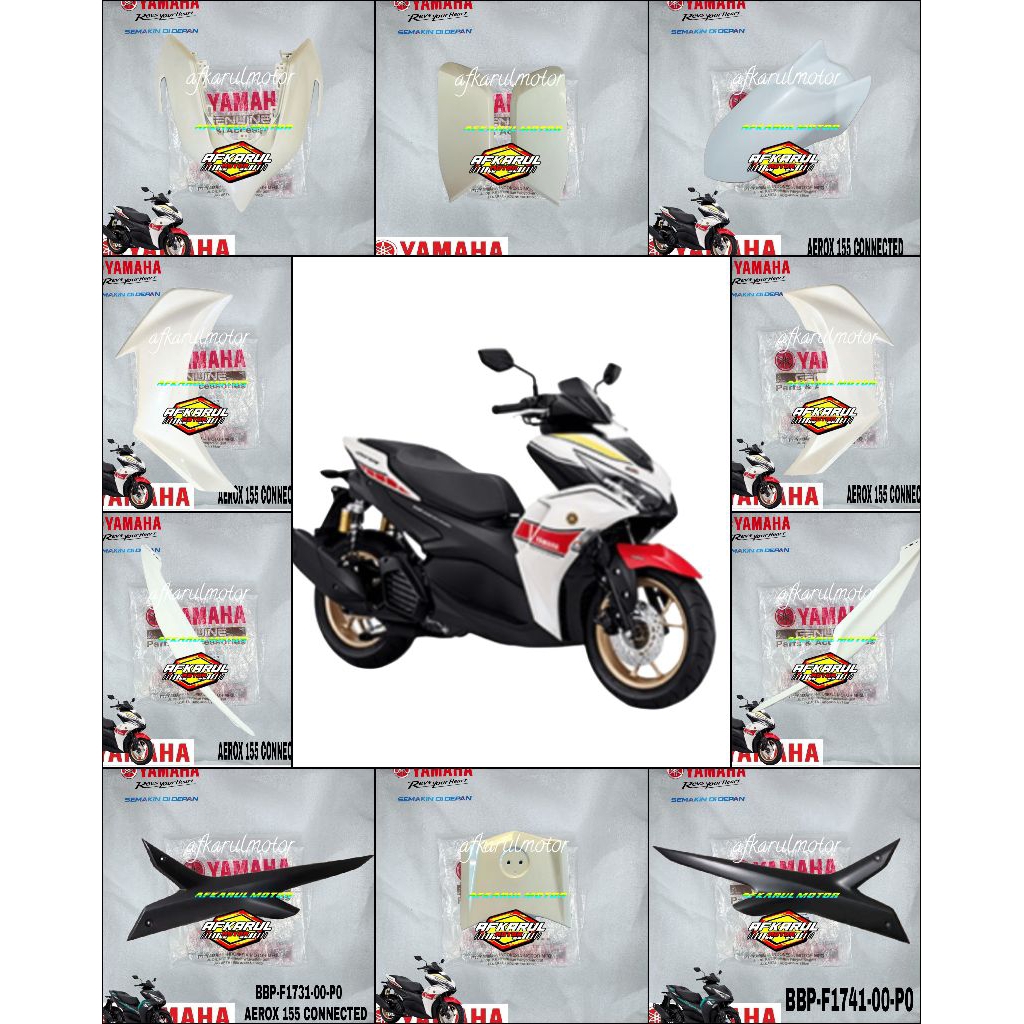 BODY BODY HALUS VARIAN PUTIH GE AEROX 155 CONNECTED 155 2021-2024 ORIGINAL YAMAHA