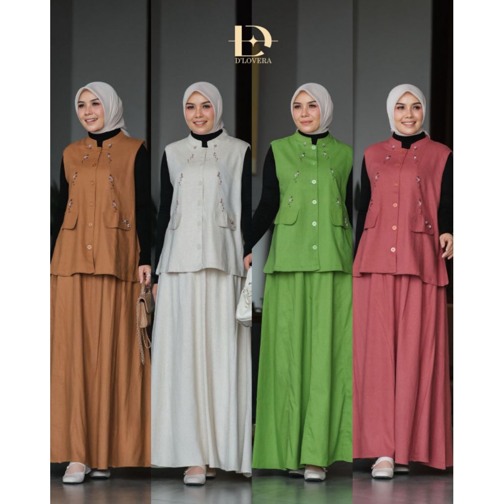 Sara setelan oneset terbaru premium original by D'lovera