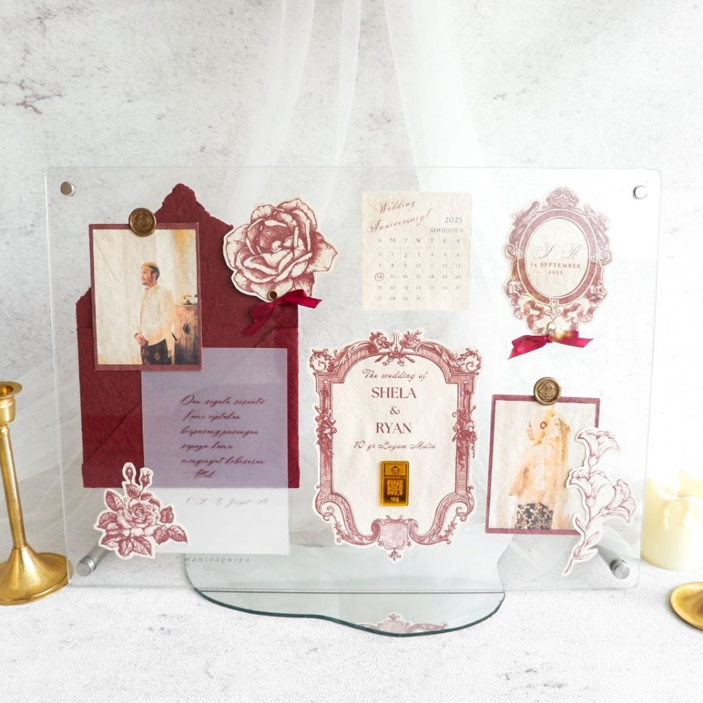 MAHAR + Keepsake Mantrapuspa | pernikahan akrilik frame simbolis nikah