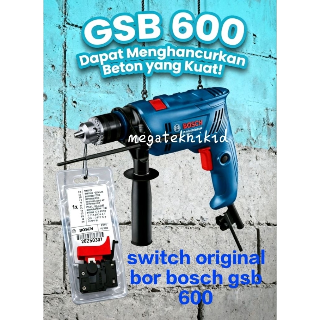switch mesin bor bosch gsb 600/saklar bor beton bosch gsb 600 original