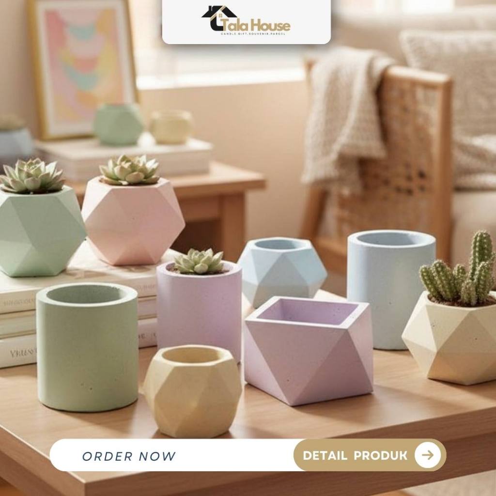 POT CONCRETE | POT KAKTUS MINI | POT SEMEN | POT KAKTUS | SOUVENIR POT KAKTUS