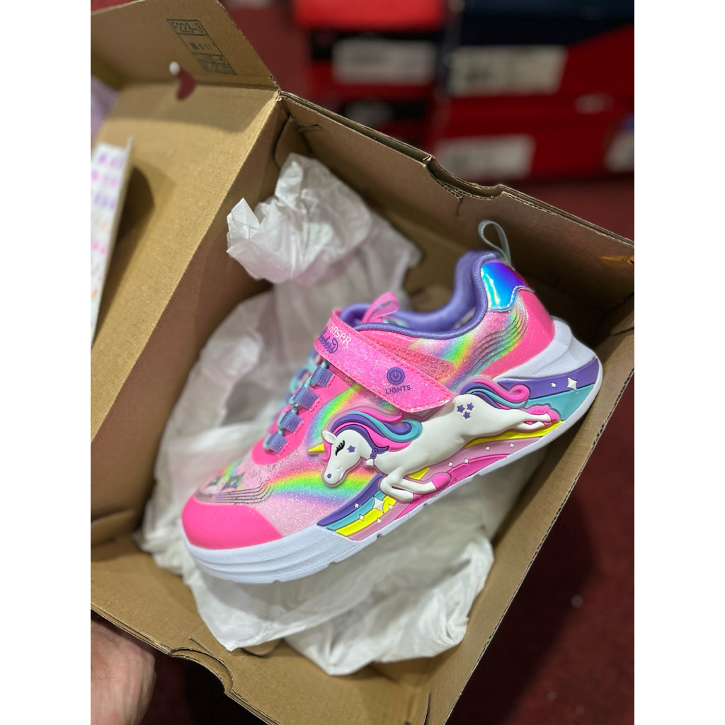 Skechers S Light Unicorn Chaser Kids Pink Multi BNIB