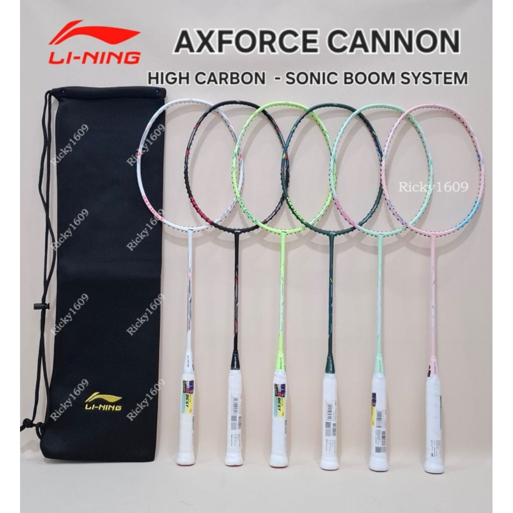 RAKET BADMINTON LINING AXFORCE CANNON SERIES - RAKET LINING AXFORCE CANNON SERIES (WHITE - BLACK - A