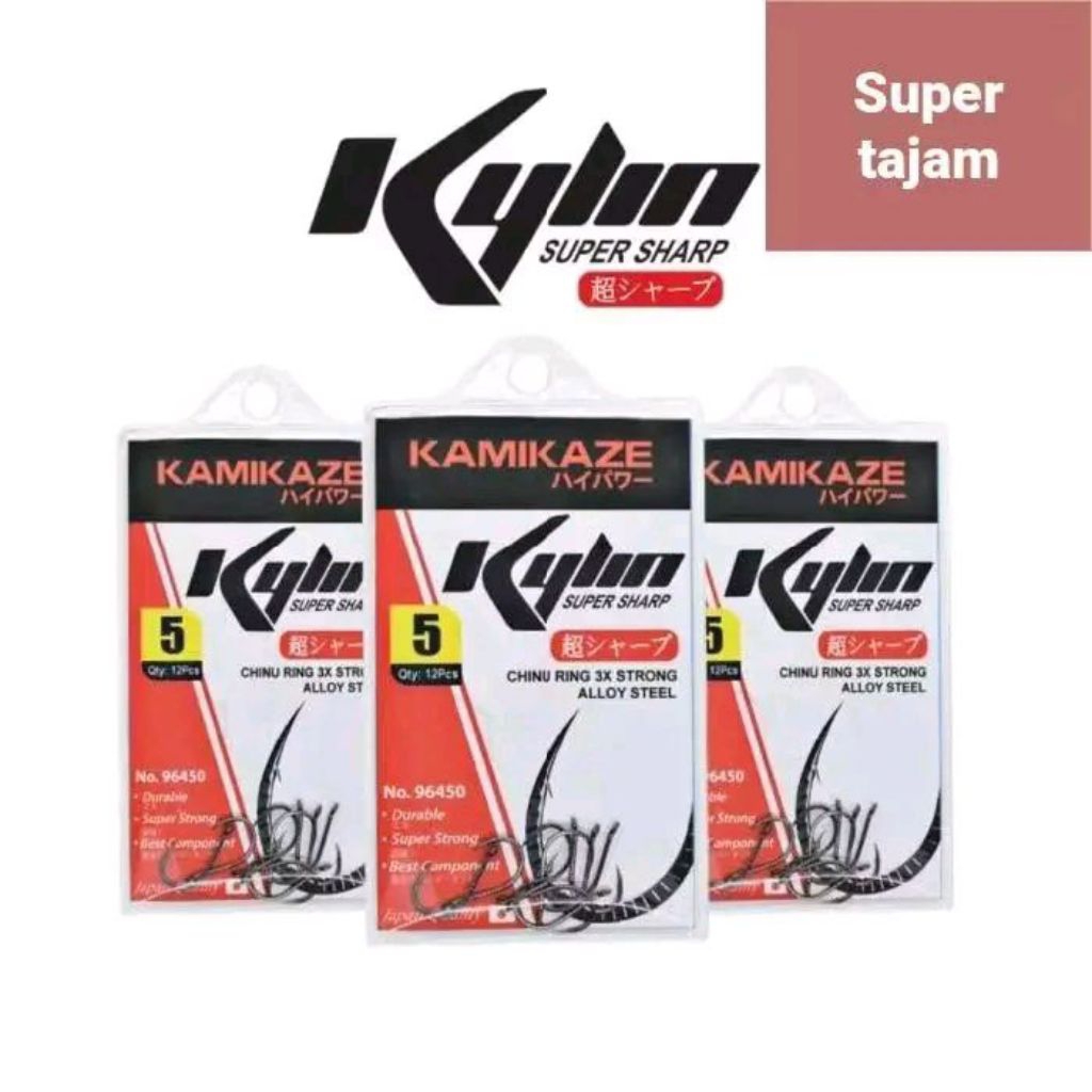 Mata Kail KAMIKAZE KYLIN CHINU 96450BN - NO.1-12 Carbon super tajam anti melar
