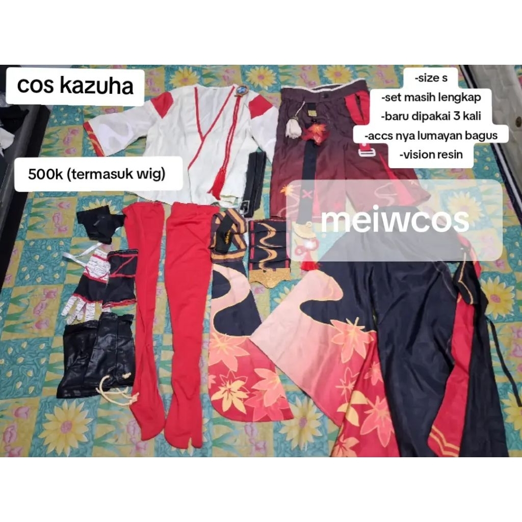 Kaedehara Kazuha Cosplay Fullset (Second Hand) Genshin Impact Cosplay Kostum Anime Character