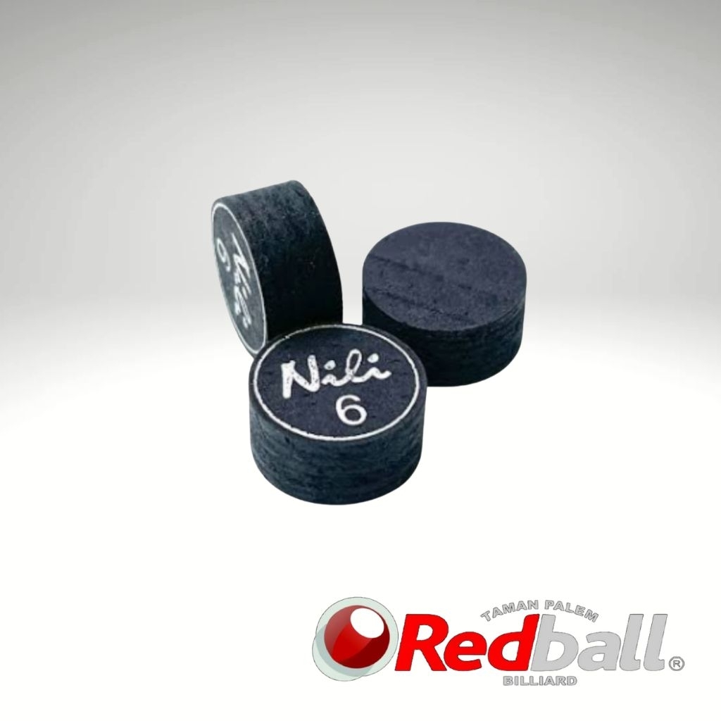 Tip Stik Billiard Nili - Cue Tip Kulit Lapis (Laminated) black