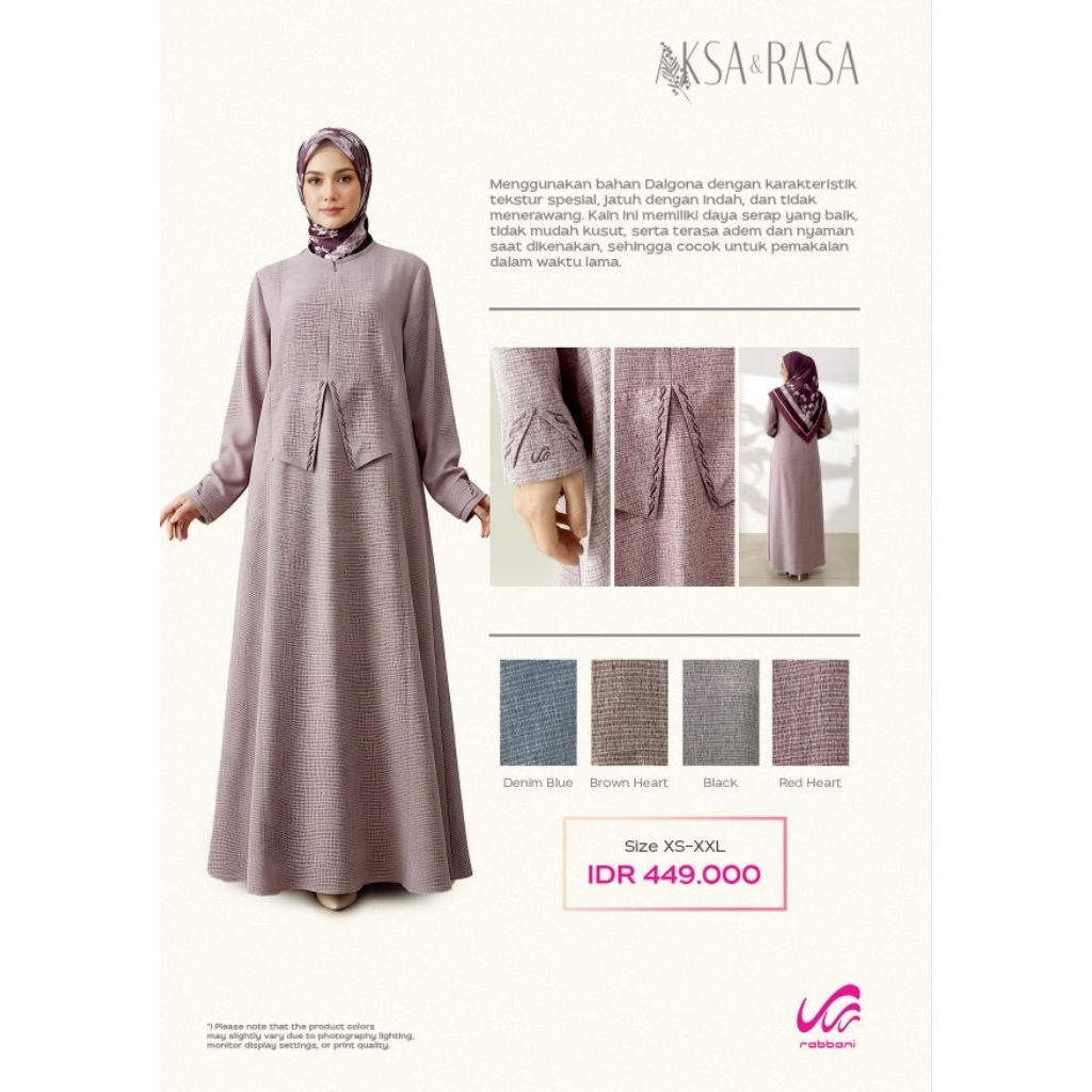 RABBANI 2026 _ DRESSLIM RABBANI COUPLE DIZAFRAN / GAMIS DIZAFRAN