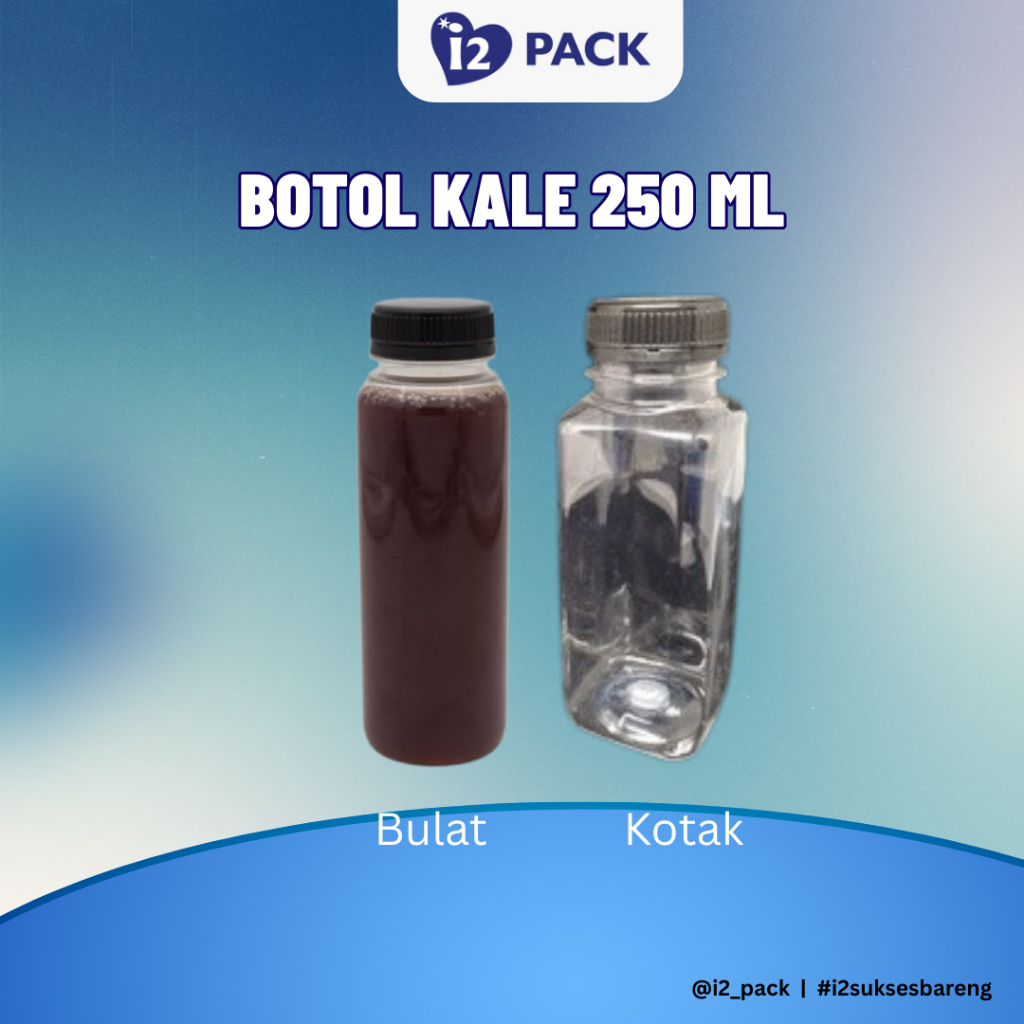 Botol Plastik / Botol Jus Plastik / Botol Bulat / Botol Kotak Botol 250 ml Pcs