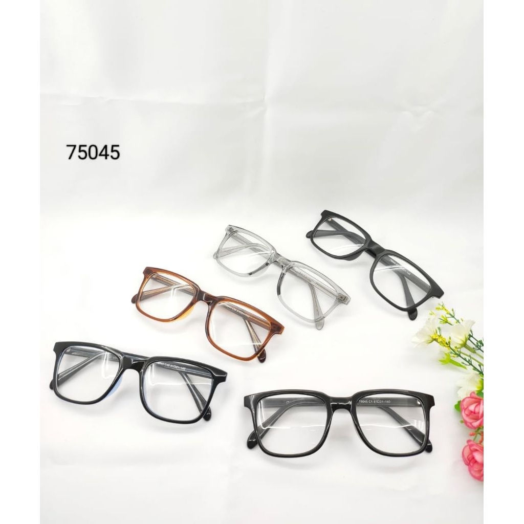 75045 Kacamata Fashion Normal Plus Minus Photocromic Blueray Bluecromic