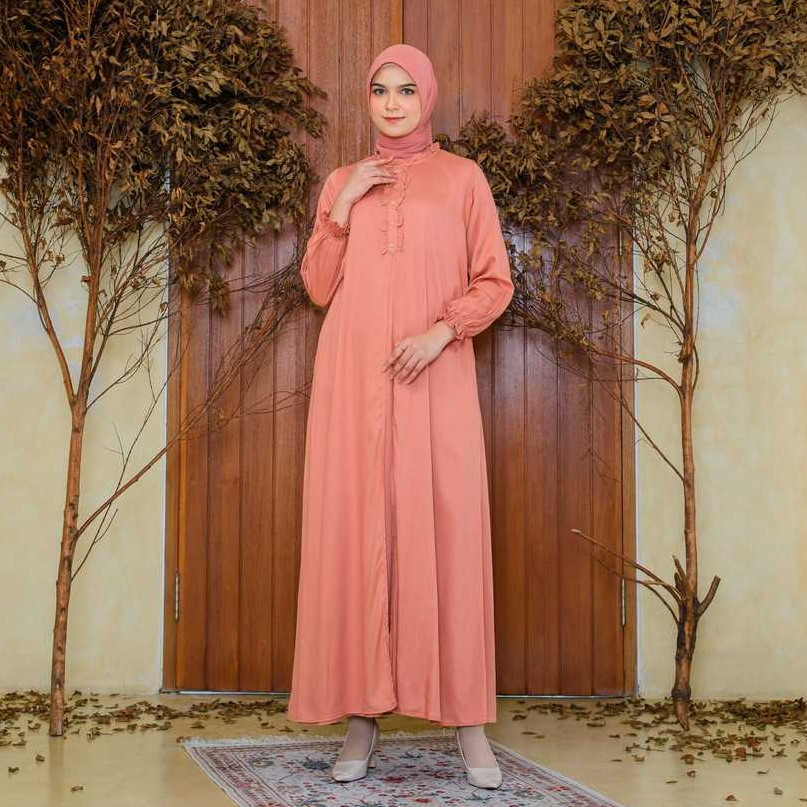 RILLEY - Gamis Delphin | Gamis Wanita Bahan Adem | Gamis Bahan Rayon Twill