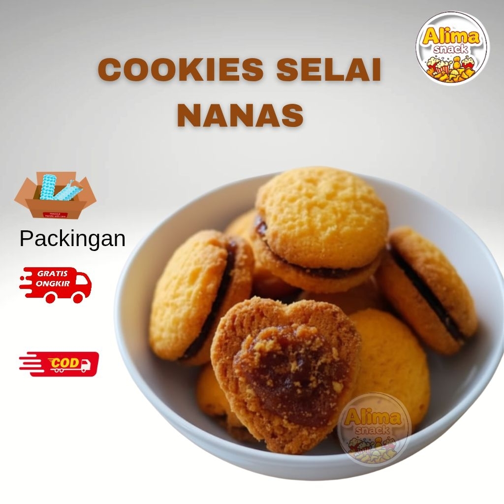 Cookies Nastar Nanas Love 500 Gram  Kue Hati Nastar Selai Nanas love