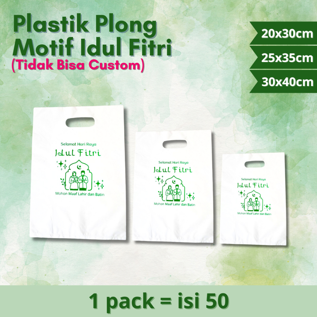 Kantong Plastik Plong Motif Idul Fitri Lebaran Kemasan Kue Jajanan