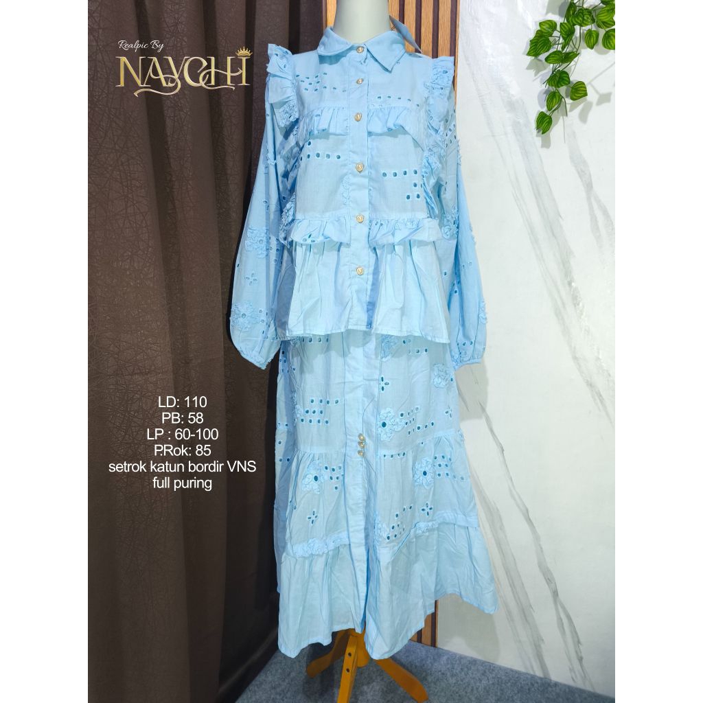 New Setrok Katbol VNS premium /Atasan Katun bolong rok bolong vns /Setrok Katbol VNS Premium/Kemeja 