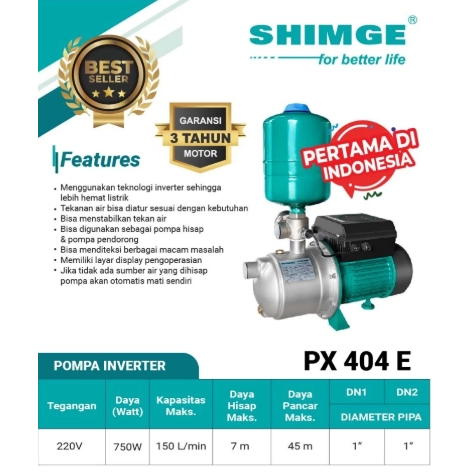 Pompa Shimge PX-404 E / Pompa Dorong / Pompa Inverter / Pompa Booster