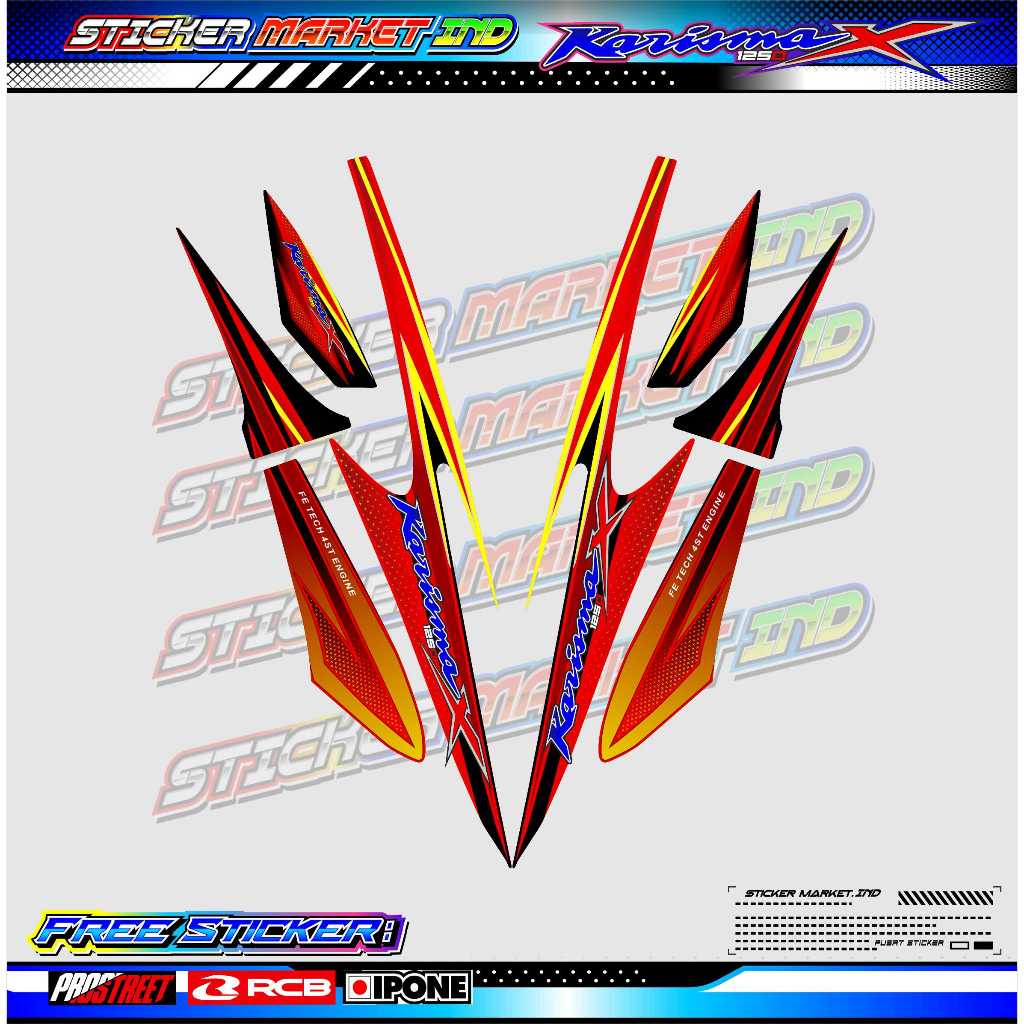 STRIPING VARIASI HONDA KARISMA 125 X / STICKER LIST VARIASI MOTOR KARISMA 125 X