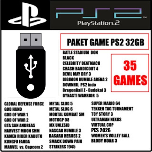 Paket full Game ps2 matrix dan mcboot
