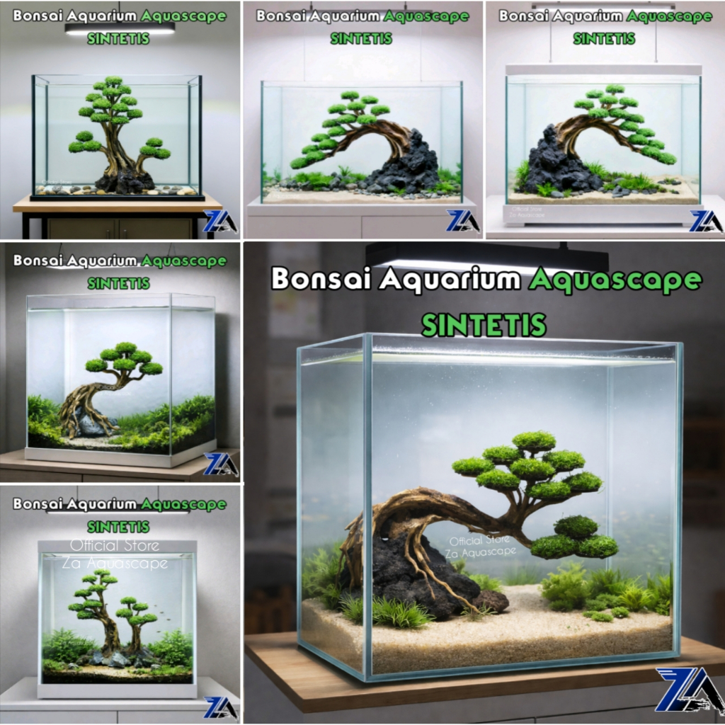 Bonsai mini Aksesoris aquarium Aquascape sintetis