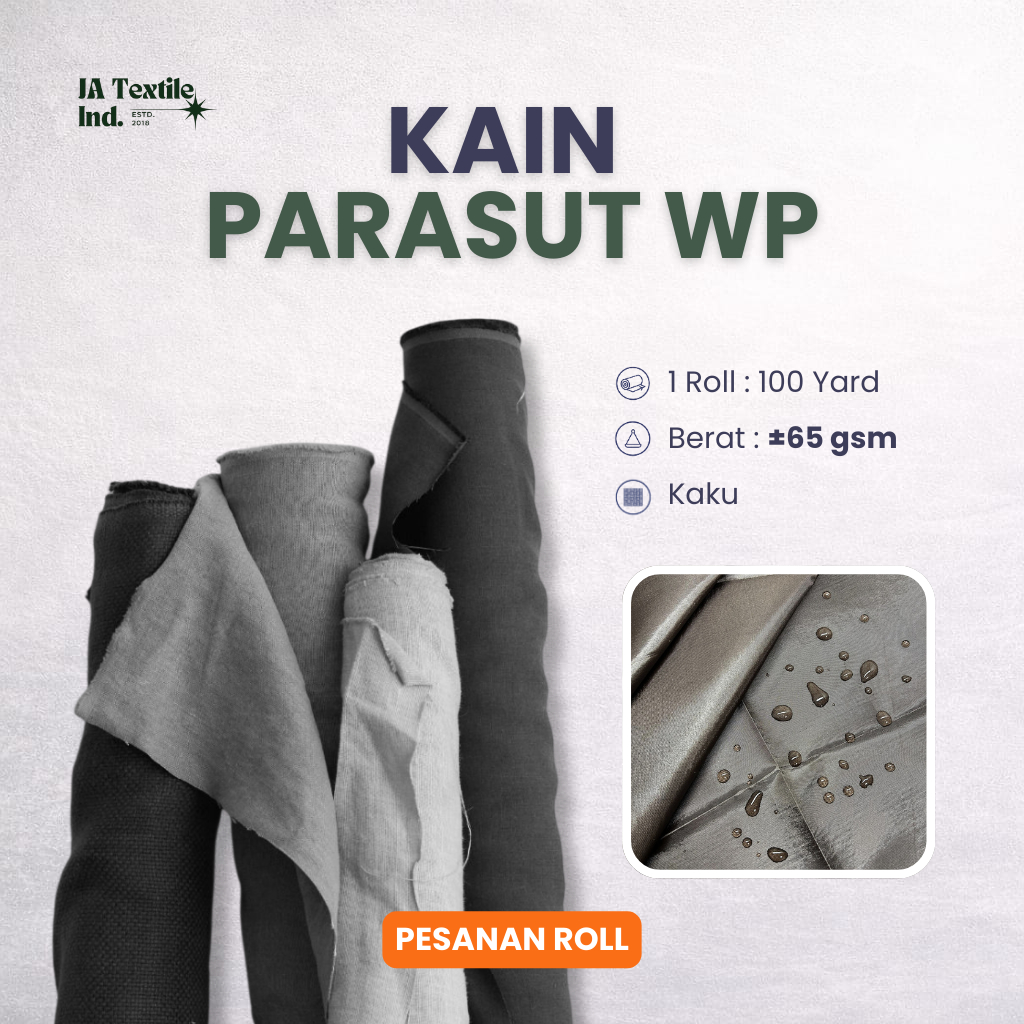 1 ROLL | KAIN PARASUT WP WATERPROOF POLYESTER