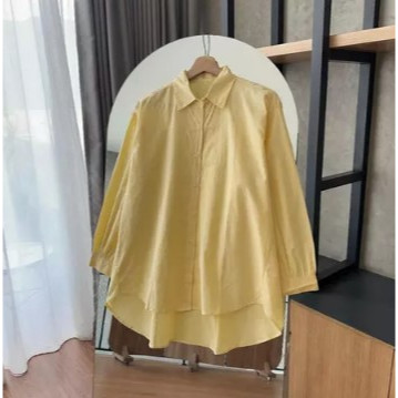 HANAKO 580 | Kemeja Kuning Soft Wanita Katun