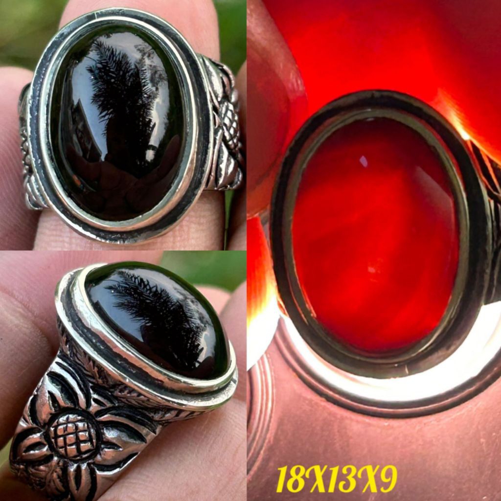 BATU AKIK YAMAN WULUNG HITAM PEKAT DI SENTER MERAH