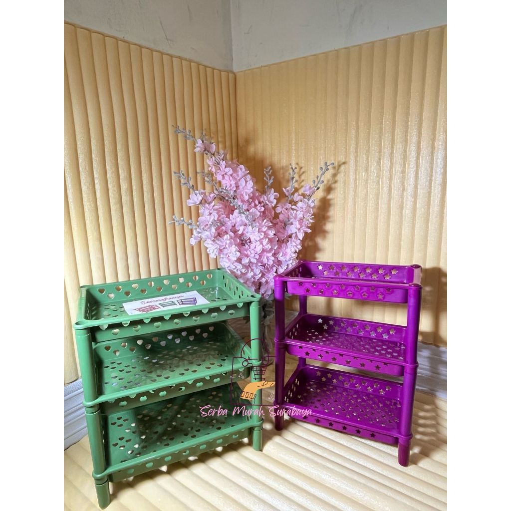 RAK SUSUN  BIANCA RAK 3 SUSUN TEBAL KOKOH RAK KOSMETIK RAK DAPUR RAK PLASTIK