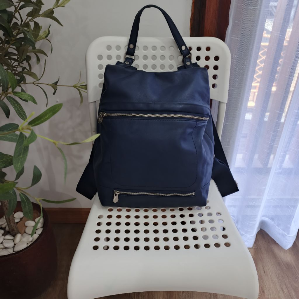 preloved ransel kulit asli Mandarina Duck