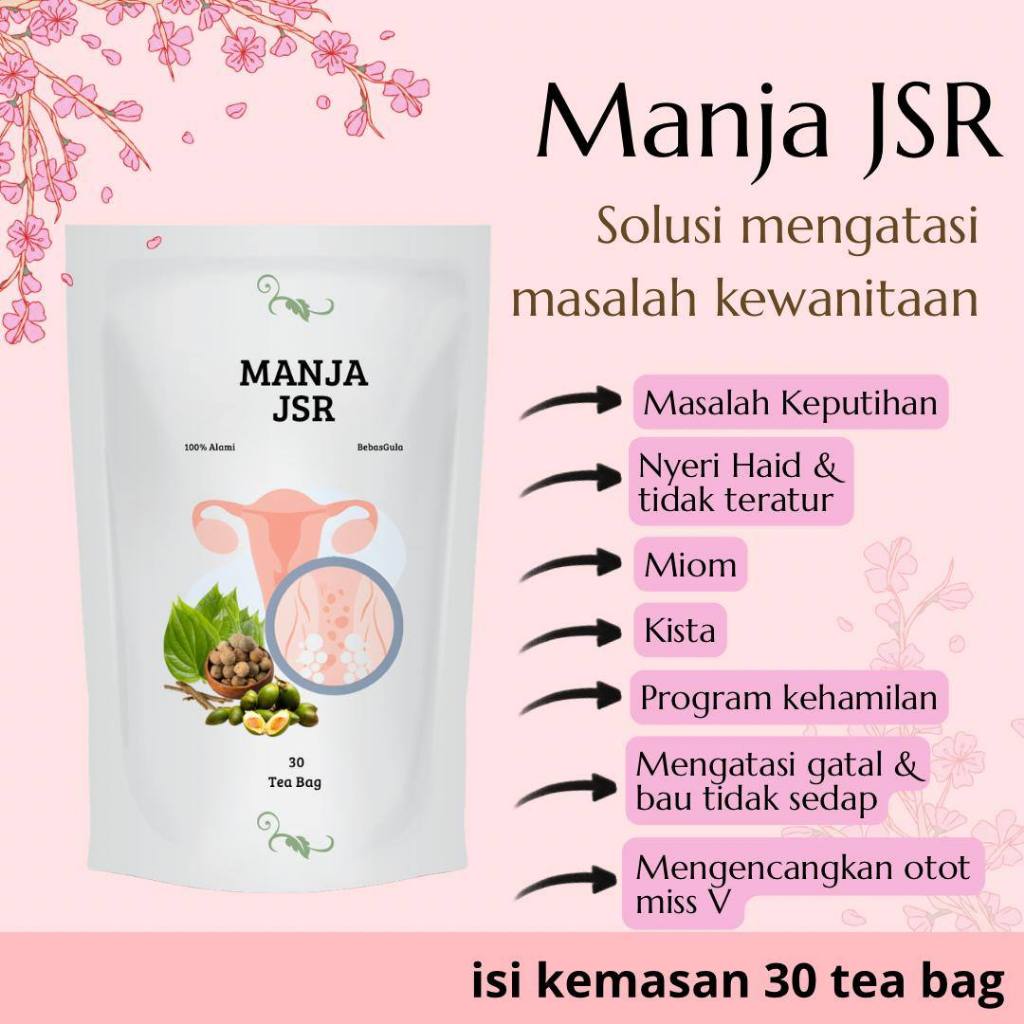 MANJA JSR | TEH CELUP | KEPUTIHAN | KISTA | MIOM | PCOS | MELANCARKAN HAID | DETOX RAHIM | MENGENCAN