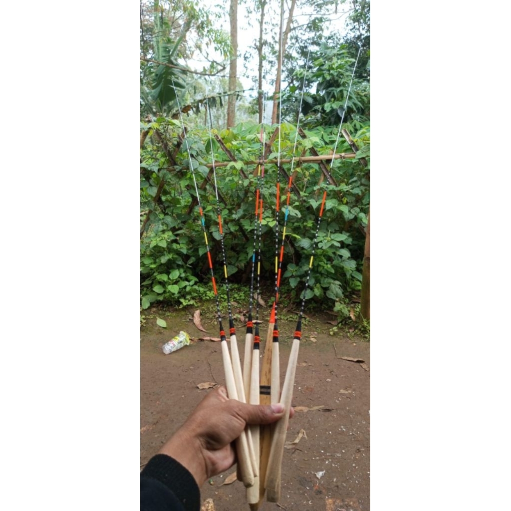 joran wader super lentur bahan optik paahul kayu