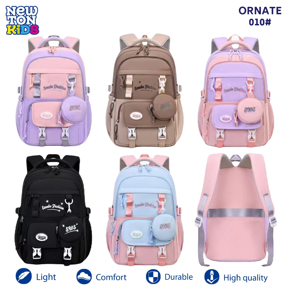 Newtonkids - Tas Sekolah Ornate Korea Cewek Kode 010/Ransel Korea Ornate Lucu/Tas Ransel Sekolah SD/