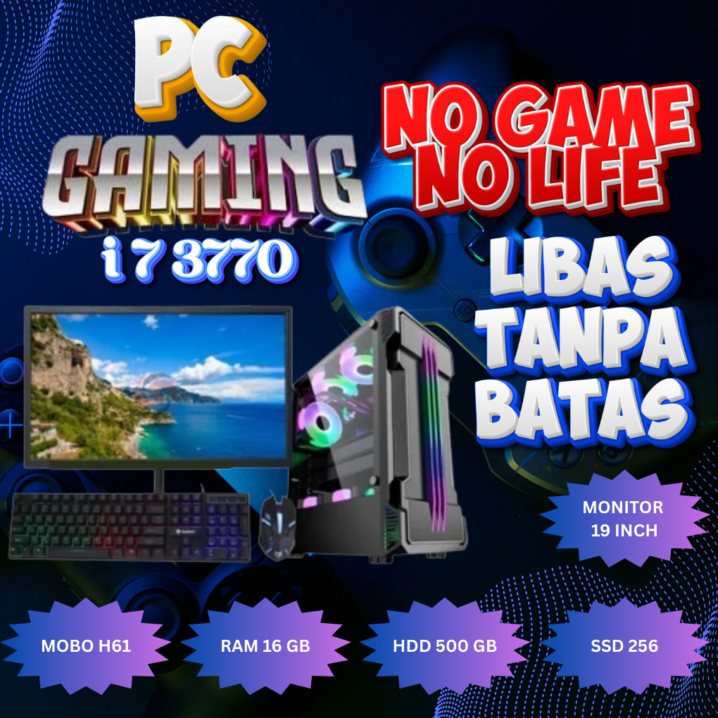 PC  GAMING CORE I7 RAM 16 GB SSD COMPLETE SIAP GAMING BERAT