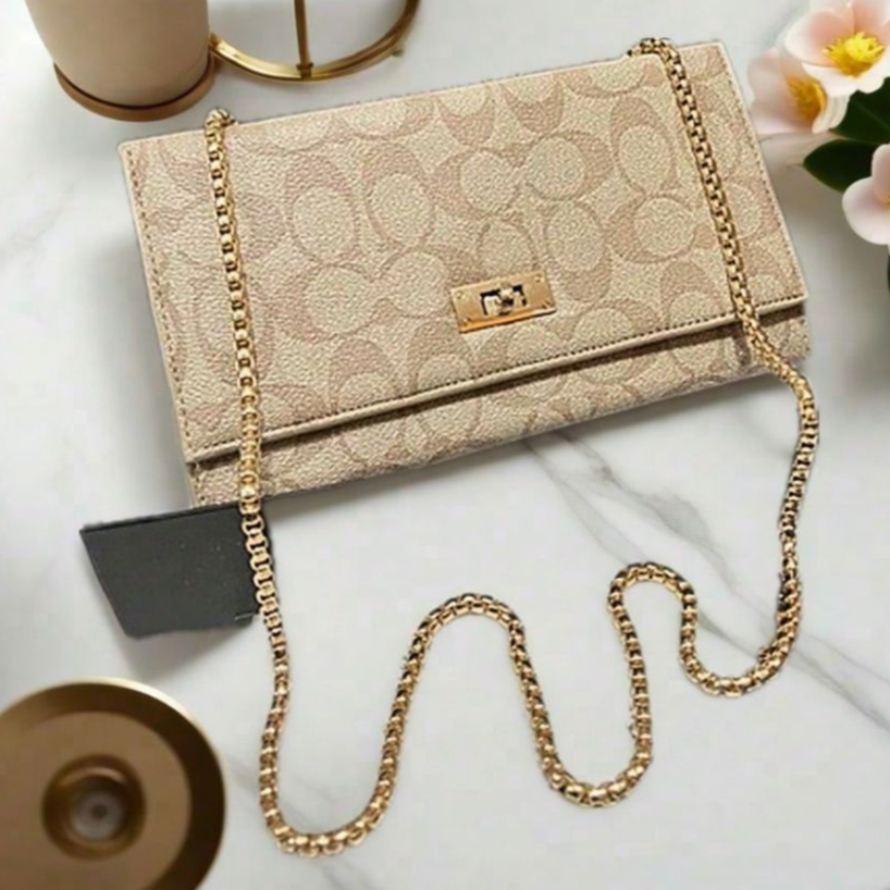 TAS SELEMPANG COCC QUENCY TALI RANTAI FREE BOX+PAPERBAG