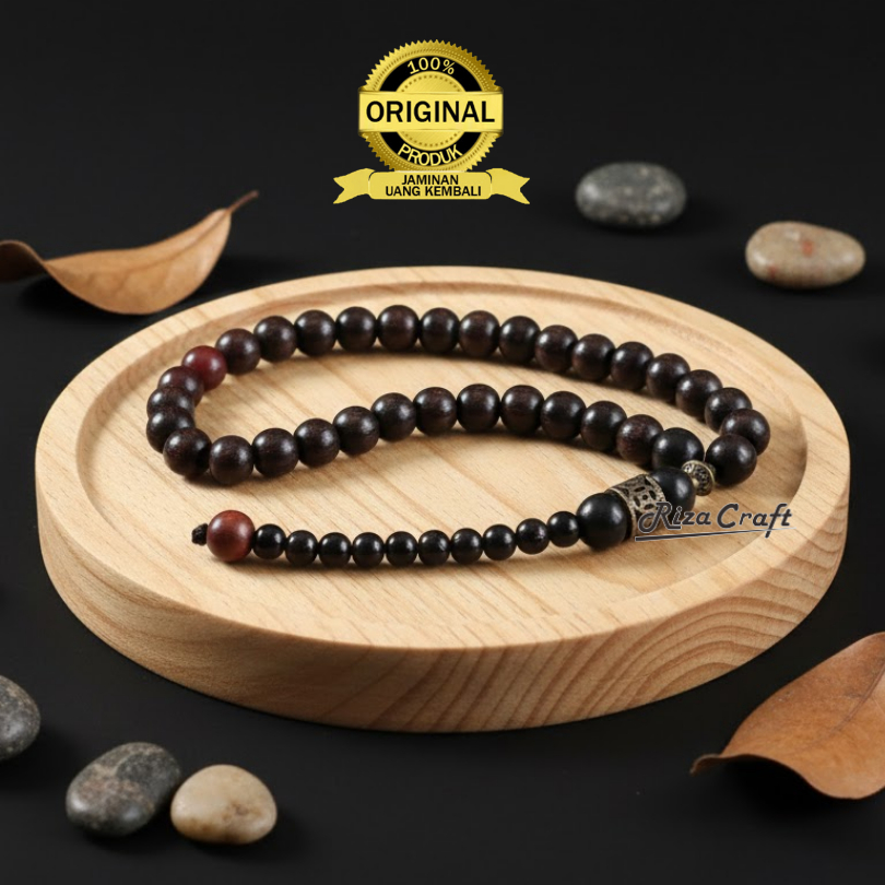 Tasbih 33 Butir Aesthetic Kayu Galih Asem Mati Ngurak mix Nagasari Cirebon Kelor Hitam Jawa 8mm ASLI