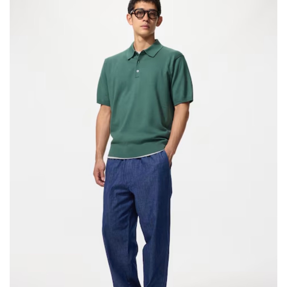 Polo sweater Olive Uniqlo
