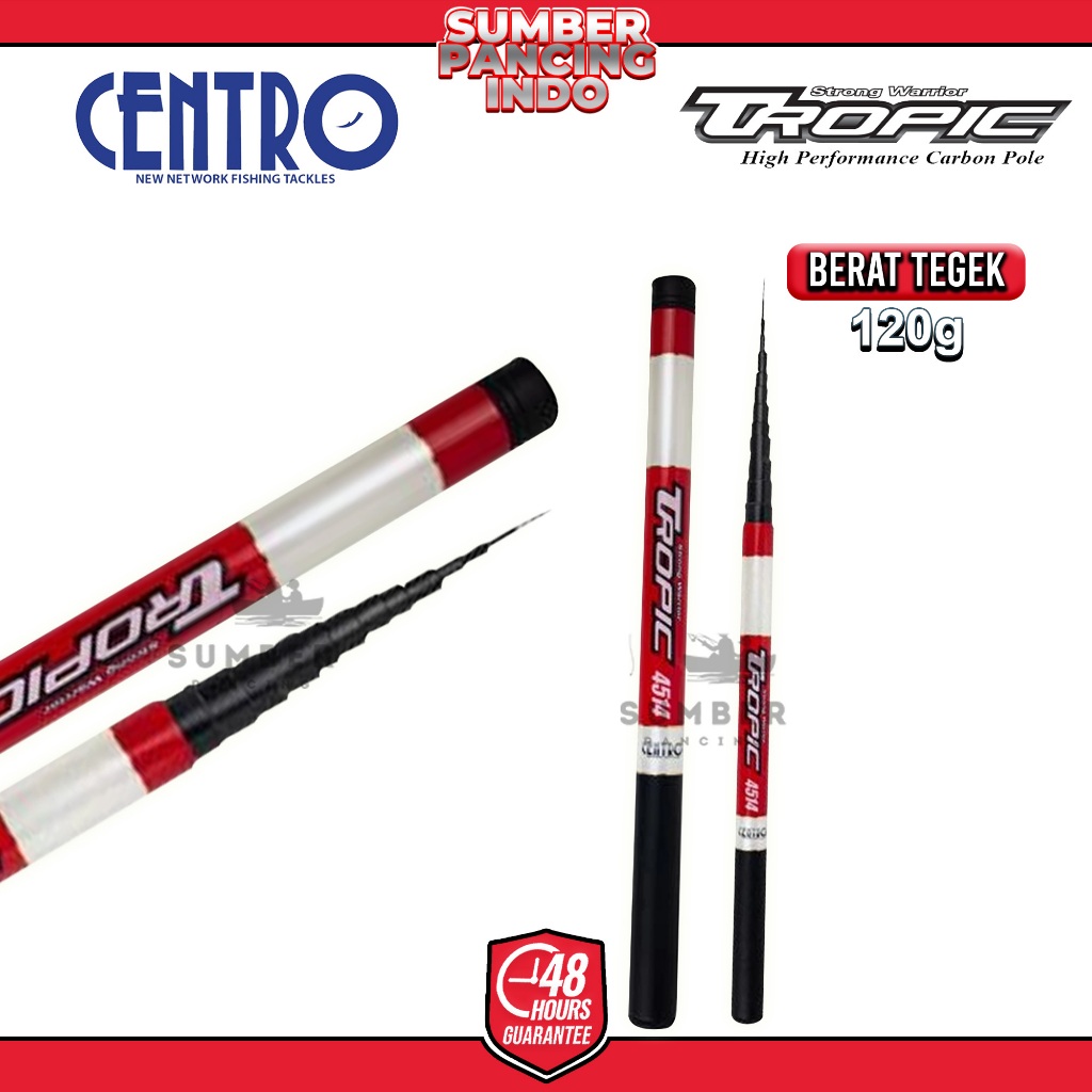 Centro Joran Pancing Tegek Tropic Carbon Ringan Ruas Pendek Kaku 240CM - 450CM