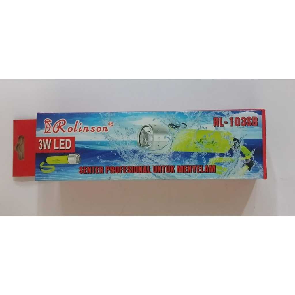 Senter Tahan Air Anti Air Dengan Karet Senter Rolinson RL-103SB
