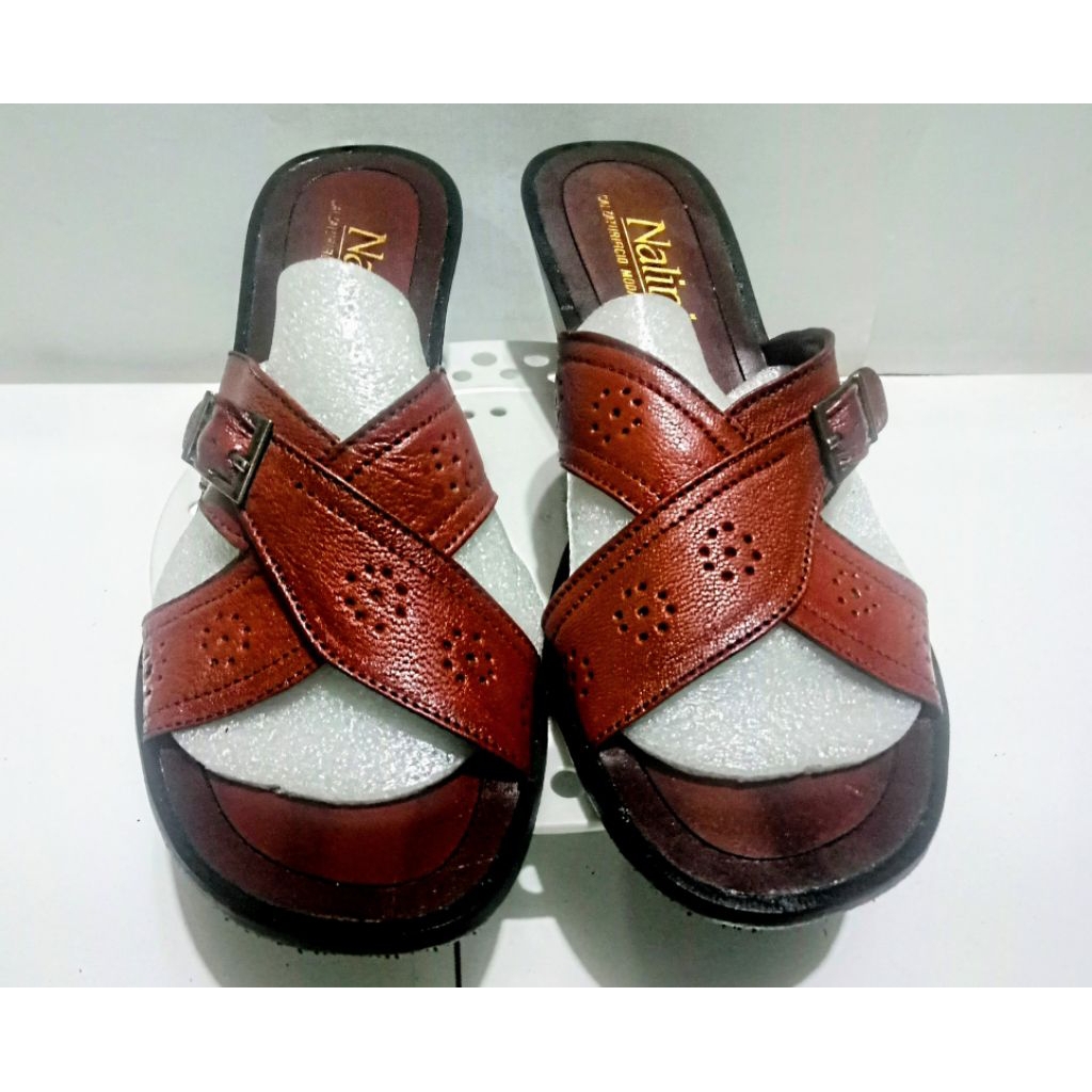 Nalini - Sandal Wanita Elegan Trend Keren Kekinian Casual Kulit Import Original