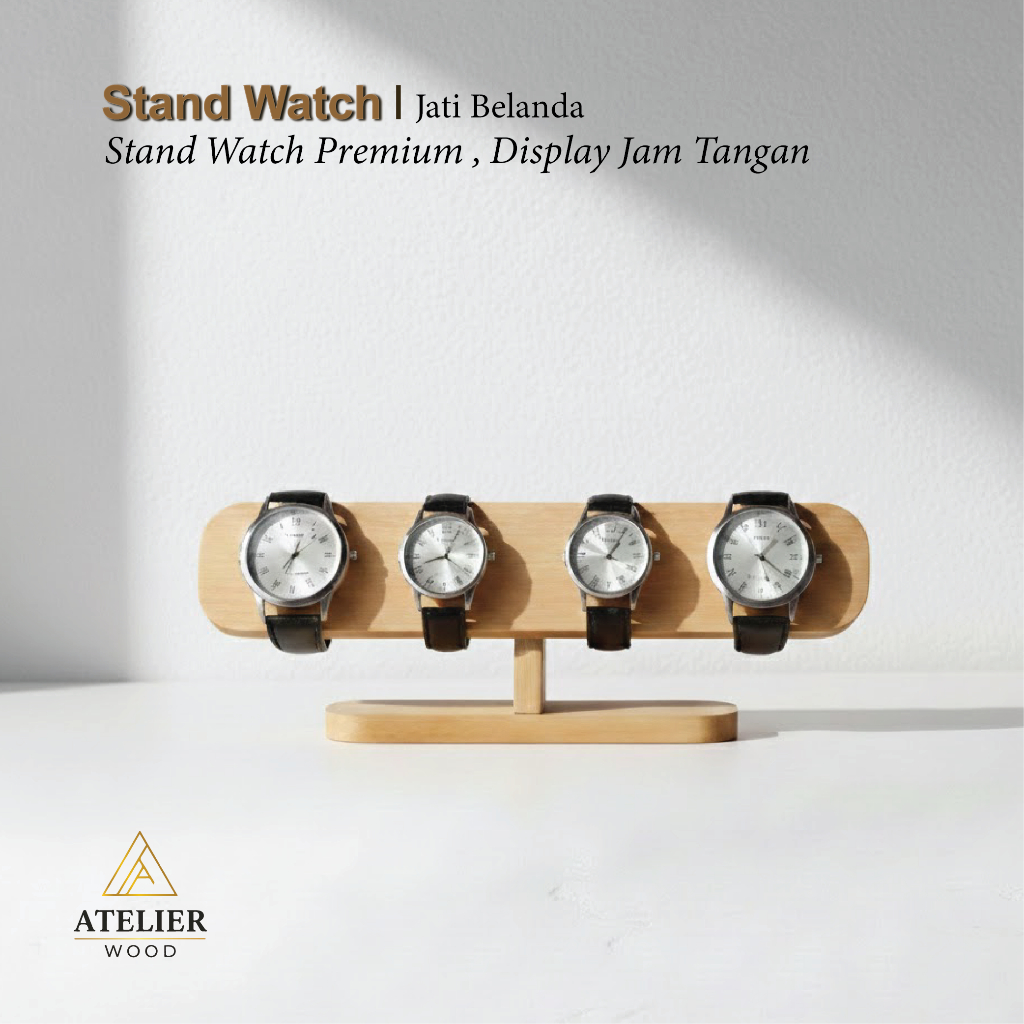 Rak Kayu Pajangan Jam Tangan Display Toko / Tempat Jam Tangan Kayu