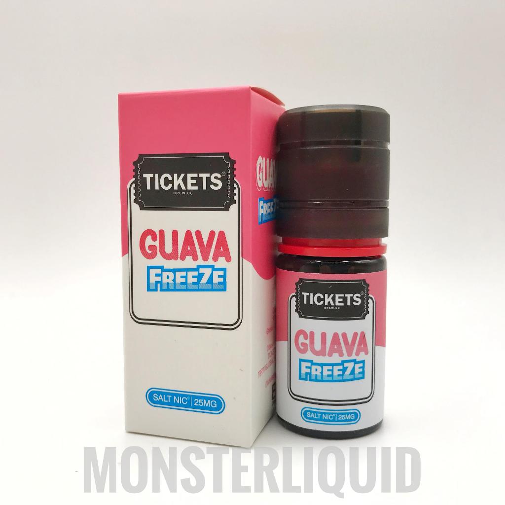 [ SALT NIC ] TICKETS BREW GUAVA FREEZE BY EJM 25MG 30ML LIQUID