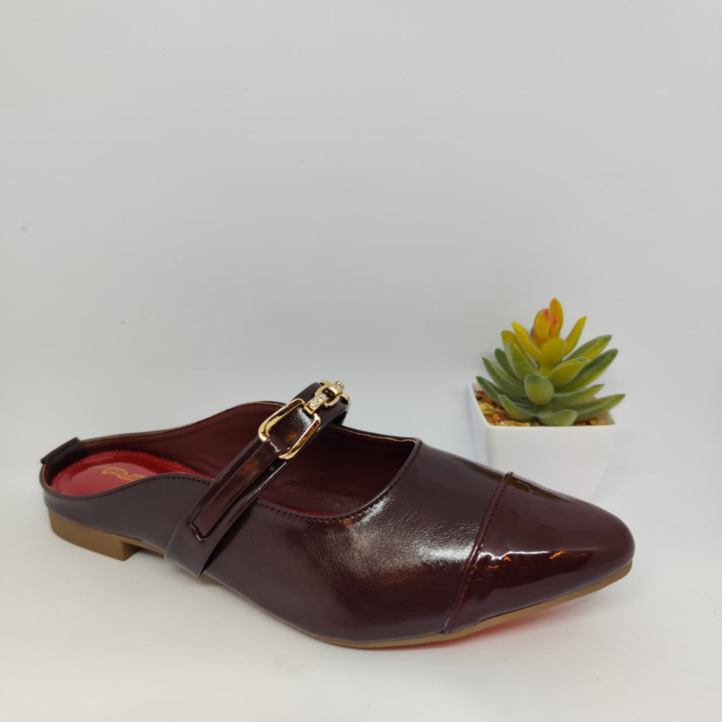 NewYordan Sepatu Flat Wanita – Purple RPP 720 Maroon | Flat Shoes | Elegan & Nyaman