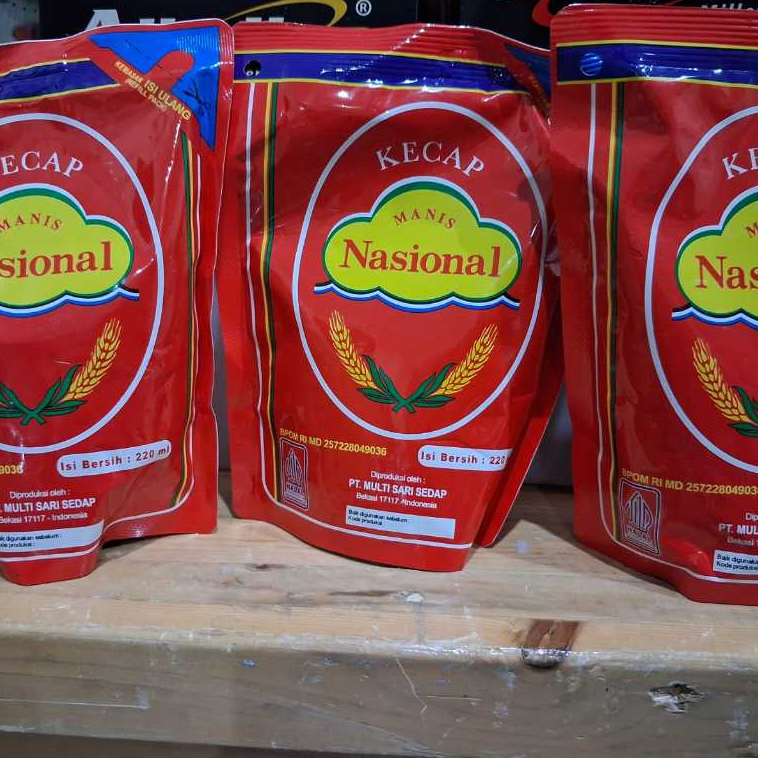 Kecap Manis Nasional 220 ml Refill Pouch Asli Murah | Saus Kecap Manis Sachet
